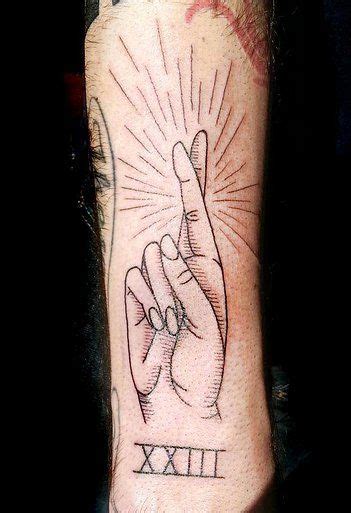Crossing your fingers is a hand gesture most commonly used to wish someone luck, although, it has also been interpreted as a sign to implore god's protection. Fingers crossed tattoo - | TattooMagz › Tattoo Designs ...