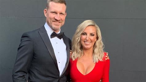 Nathan buckley, coach of the collingwood magpies with wife tania buckley. AFL: Nathan Buckley, wife Tania reveal marriage breakdown