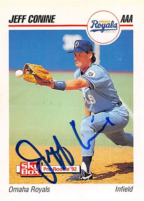 We did not find results for: Jeff Conine autographed Baseball Card (Omaha Royals) 1992 Skybox Minor League Pre Rookie #151