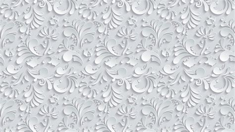 A collection of the top 45 white texture wallpapers and backgrounds available for download for free. Vector Floral 3d Seamless Pattern on grey background ...