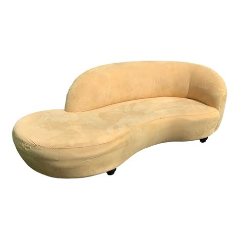 Amazing lounge sofa designed by vladimir kagan for directional, usa 1956. Vladimir Kagan Style Serpentine Tan Cloud Sofa | Chairish