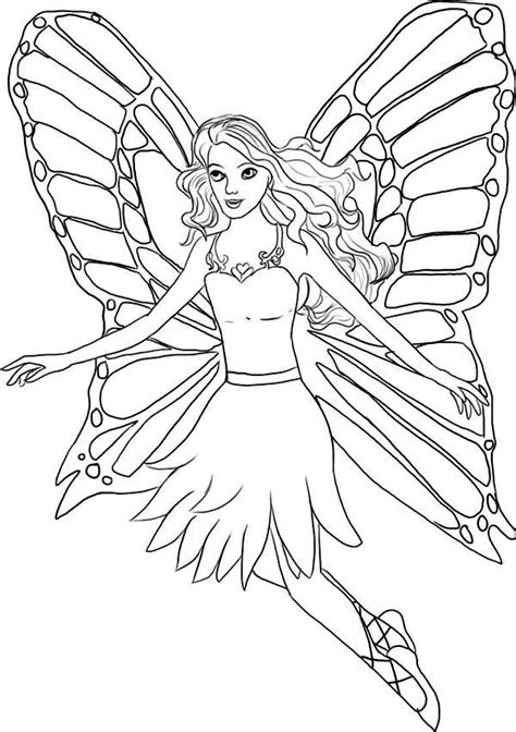 Barbie fairy coloring pages download print barbie. How To Draw A Fairy In Barbie Fairytopia World Coloring ...