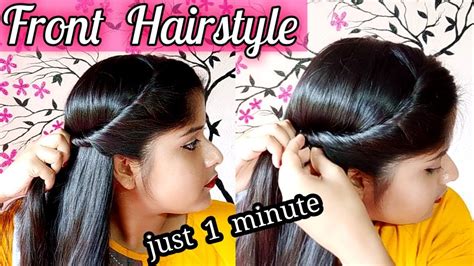 If you have a thick volume of hair, then you may opt for frontal bangs to hide part of your forehead maintaining the short layers is easy and you can get ready in a matter of minutes. Easy Hairstyles | 1 minute Front Hairstyles | Hair Style ...