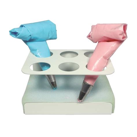 • this convenient stand also keeps your decorating space well organized. Icing Piping Bag Stand Holder | Piping Bag Stand | Cake ...