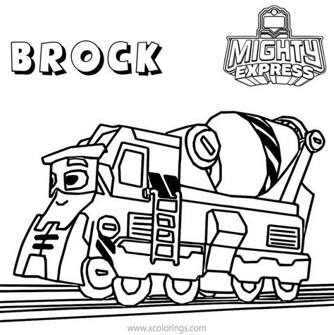 Robots coloring pages are outline images of the automatic mechanized devices which carry out various tasks put in them. Mighty Express Coloring Pages Builder Brock - XColorings.com