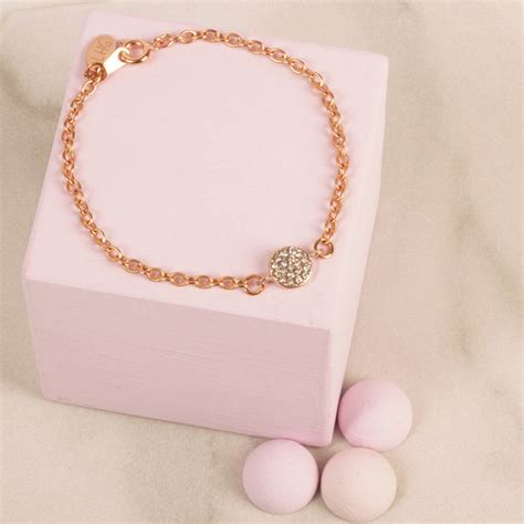 Tons of rose gold gifts in various categories! pave rose gold plated bracelet valentines gift for her by ...