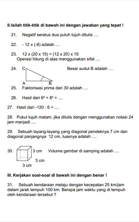 Karena tes seleksi kompetensi dasar (skd) merupakan tahapan yang penting dalam. Soal Un Sd Matematika Dan Kunci Jawabannya | Sobat Guru