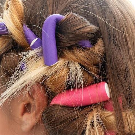 Use hair elastics or clips to separate each section. Hair Curler European Voltage Hair Curler For Kids # ...