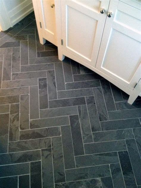 Herringbone bathroom floor waterworks double washstand with white. The Polohouse: Classic Herringbone