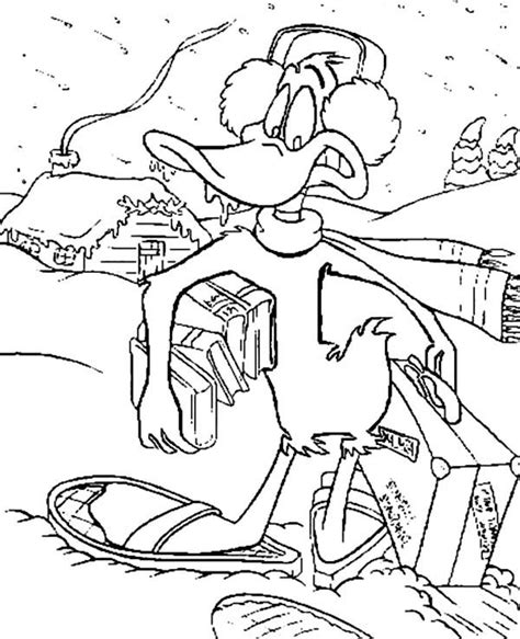 Baby looney tunes coloring pages baby bugs and baby daffy duck are best friends. Daffy Duck on Vacation to Sno Village Coloring Pages ...