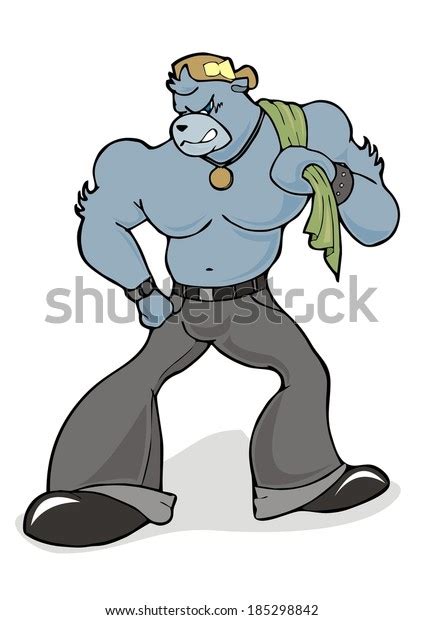 Bear clipart png included, for personal & commercial use. Gangster Angry Bear Cartoon Character Stock Vector ...