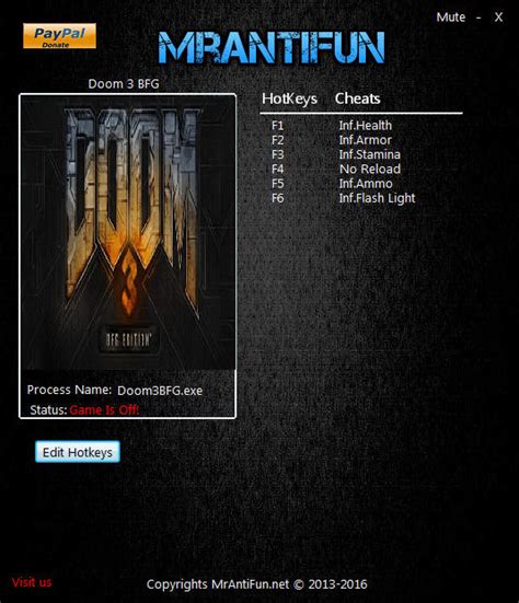 Maybe you would like to learn more about one of these? Doom 3: BFG Edition Trainer +6 v1.0.34 MrAntiFun ...