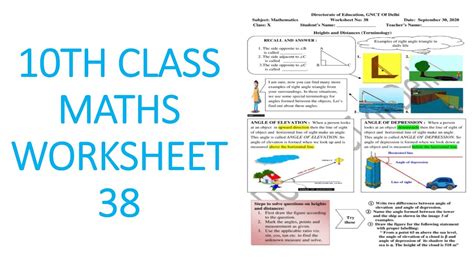 Class 10 maths notes according to fbise syllabus. DOE 10TH CLASS MATHS WORKSHEET 38 - YouTube