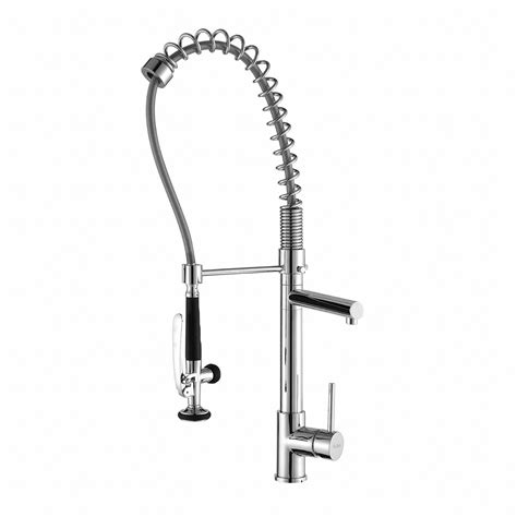With almost entirely metal construction, it is built to last. Kraus KPF1602 Single Handle Chrome Pull Down Commercial ...