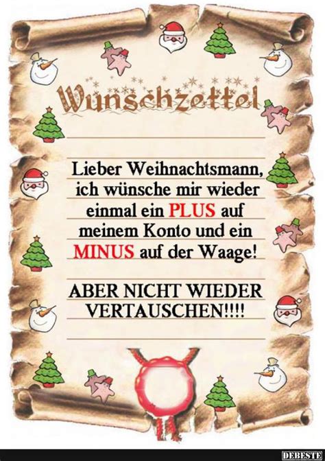 Für die richtige weihnachtsstimmung dürfen auch kurze und lange weihnachtsverse zum vorlesen, auswendig lernen oder schenken. Wunschzettel.. | Lustige Bilder, Sprüche, Witze, echt lustig
