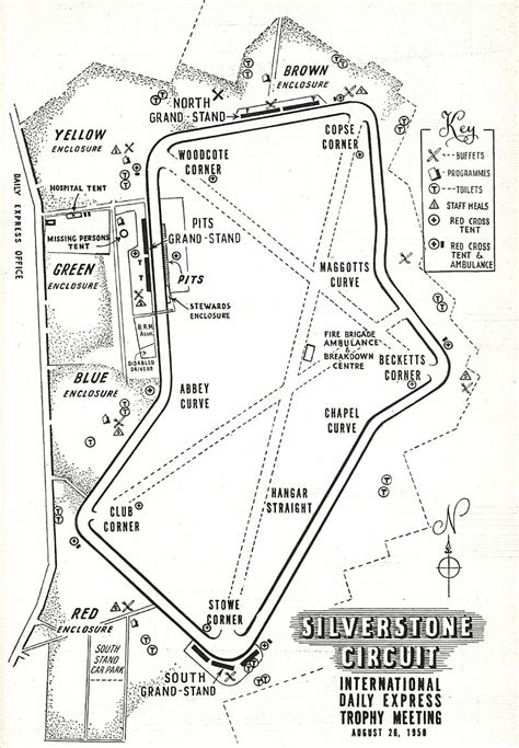 It's got historic motorsport at its heart and entertainment for all ages. Silverstone Track Map 1950 - The Chicane