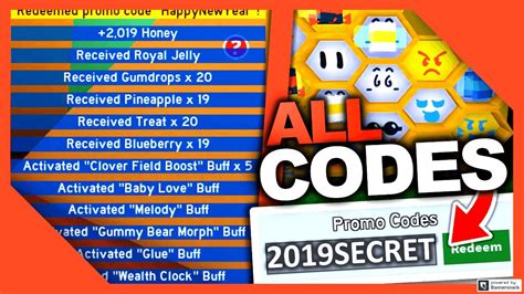 Redeeming them gives prizes such as honey, tickets, gumdrops, royal jelly, crafting materials, wealth clock. Bee Swarm Simulator Codes For 7 Cogs ...