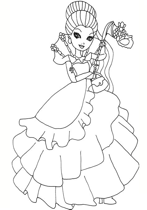 Ever after high baby dragon coloring pages. Thronecoming Raven Queen Coloring Page - Free Printable ...