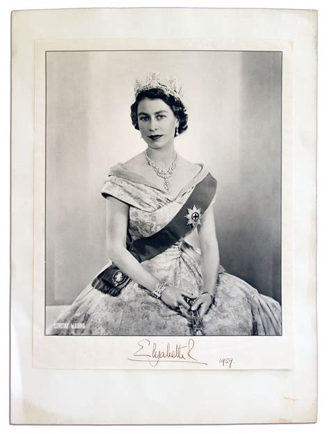 Lot Detail - Queen Elizabeth's Official Coronation Photo Signed in 1959