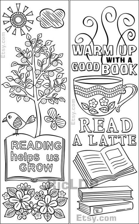 Simply do online coloring for reading is fun bookmarks coloring pages directly from your gadget, support for ipad, android tab or using our web feature. Set of 8 Coloring Bookmarks about Reading Books - Cute ...