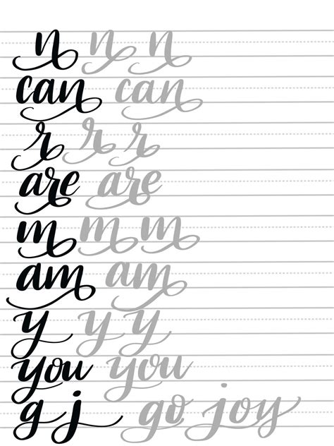All about getting started with brush pen calligraphy. Hand Lettering: Flourish Tutorial & Free Printable ...