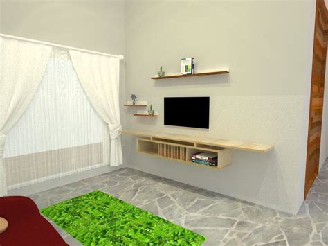 Rak tv gantung yang sangat cocok untuk rumah minimalis, karena desain ini tidak memerlukan banyak ruang dan penataannya yang mudah dan memanfaatkan dinding sebagai pondasi utama. rak tv gantung ukuran PxLxT 160x40x40cm natural Oak wood ...