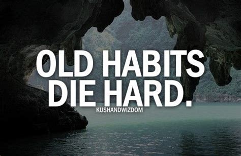 Although you may think you've killed a habit, in times of stress, you may find it rising like a phoenix from the ashes. old habits die hard | Hard quotes, Die hard, Tumblr quotes
