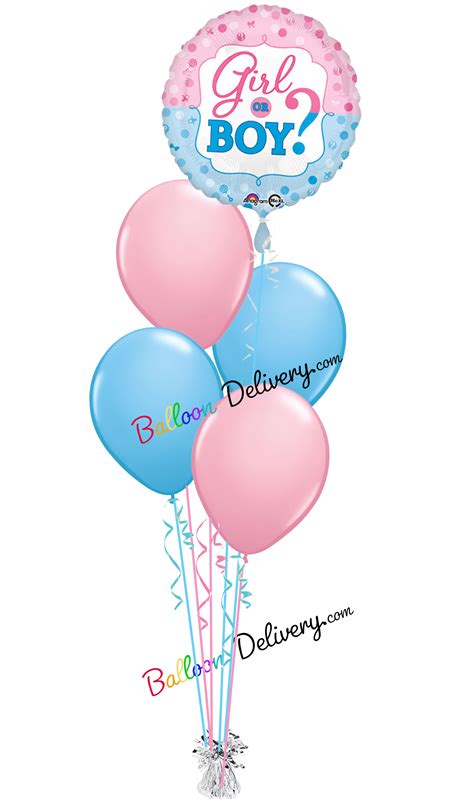 Fashion meets function with amazing accessories. Gender Reveal Baby Pink & Blue Bouquet