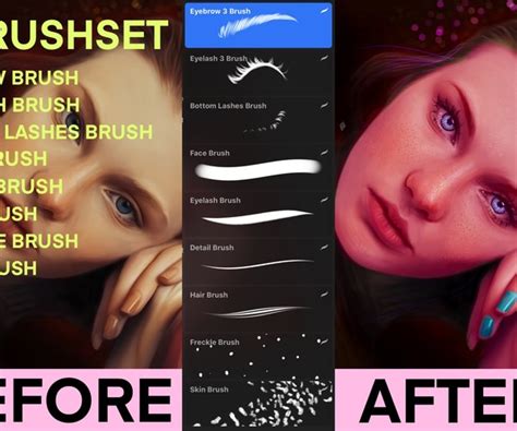 More images for freckle brush procreate » ArtStation - +9 PORTRAIT BRUSHSET FOR PROCREATE | Brushes