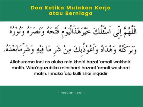 Untuk itu, berikut dikongsikan contoh bacaan doa majlis rasmi & tidak rasmi mudah dan. Doa Memulakan Kerja Atau Berniaga Di Awal Pagi Dan Amalan ...