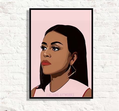 Pop culture icons as minimalist art posters. Michelle Obama poster, Michelle Obama print, Inspirational ...