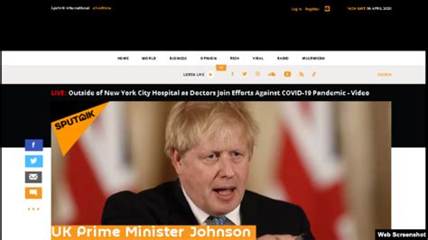 Well, we don't know that number. Update: Sputnik falsely says Boris Johnson on lung ...