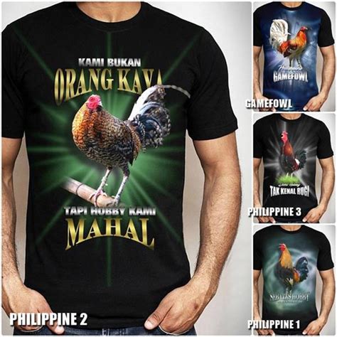 Ya sebenarnya ayam ini termasuk dari jenis burung. Baju Kaos AYAM Jago Petarung KAOS AYAM PHILIPPINE Kaos ...