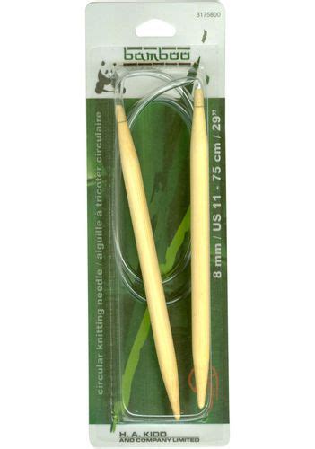 This knitting needles are made in ebony wood with shell button fixed to perfection on the swivel head. Bamboo Circular Knitting Needle 75cm /8.00mm | Walmart Canada