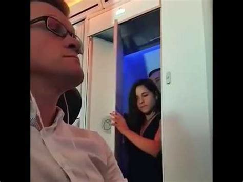 Two couples enjoying the weekend in the village house. Couple leaving Virgin Atlantic plane toilet after joining ...