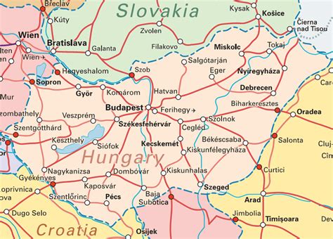 Muestra los mapas sin necesidad de internet. Mapa Mundi: Mapa da Hungria
