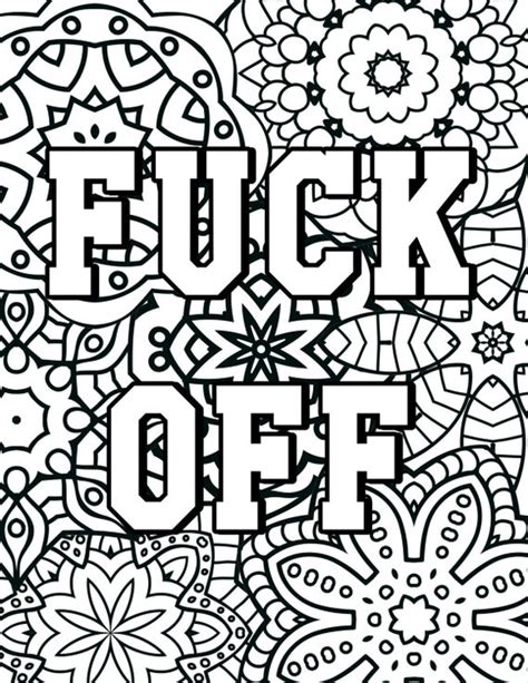 Pin on my coloring book pages from free printable coloring book pages for adults swear words. Swear Word Coloring Book 20 Pages For Stress Sketch ...