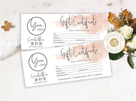 Some of these gift certificate templates open in microsoft word or another word processing program while others can be christmas gift certificate with tree. Editable Gift Certificate Template for any business ...