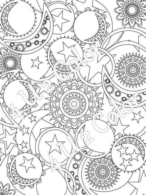 This pack of solar system coloring pages include lots of pages with one planet coloring page per planet plus solar system coloring sheets for the asteroid belt, sun, moon, and more! Sun Moon Stars 1 coloring page sun moon & stars