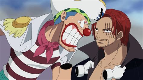 Inspired by dragon ball, a franchise where son goku has befriended intergalactic overlords who have tried to either destroy or enslave earth, one piece is full of surprising friendships and alliances seemingly pop up from everywhere and anywhere. Image - Buggy and Shanks in Marineford.png | One Piece ...