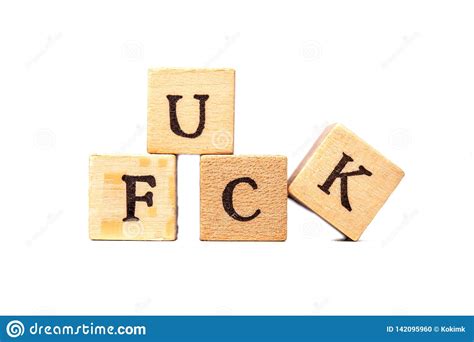 Cursed fonts, creepy text, funky text, it all comes with the same significance. The f word on wooden cubes stock photo. Image of ...