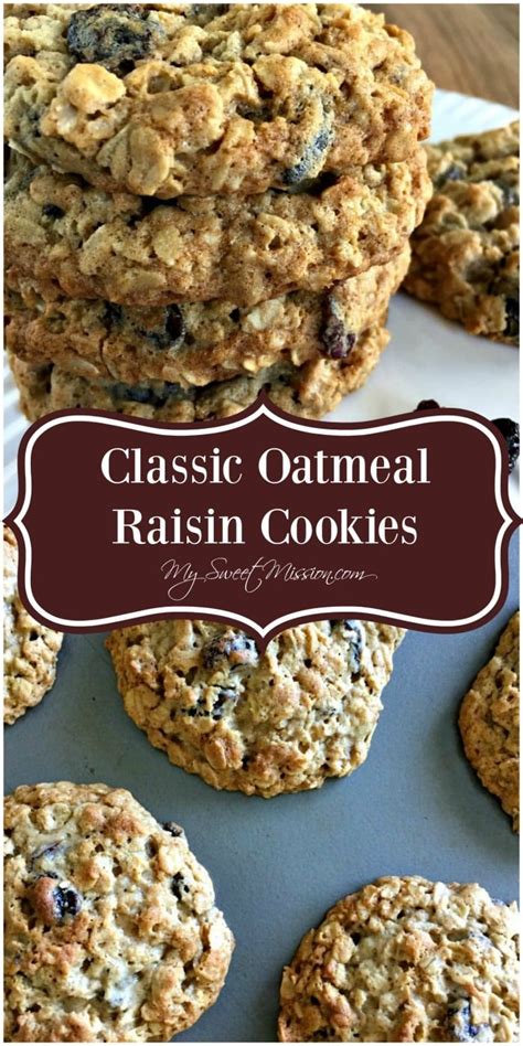 The cookies will keep for several days in an airtight container on the counter. Classic Oatmeal Raisin Cookies | Oatmeal cookie recipes ...