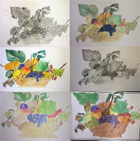 Disegni con frutta per bambini disegnidacolorareonlinecom. profdiarte: RIPRODUZIONE CANESTRA DI FRUTTA DI CARAVAGGIO