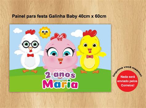 A galinha baby mais fofa do youtube, agora aqui tbm no facebook. Painel Festa Galinha Baby (Arquivo jpeg 40cm x 60cm) no Elo7 | Andrade 6 (12ECCC8)