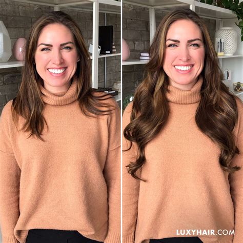 Here is the highly requested look with contrasting colored extensions, for that fresh, highlighted effect, with zero damage to your own hair. 20" Classic Chestnut Brown Clip-Ins - 20" (220g) in 2020 ...