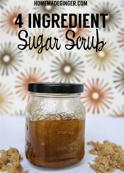 You have to decrease other liquid by ? 4 Ingredient Sugar Scrub - Homemade Ginger