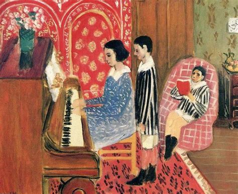 Ce tableau marque une étape dans sa peinture, celle de la fin d'une période de recherche et qui s'ouvre à d'autres influences que celle de cézanne. Henri MATISSE La Leçon de Piano, 1923 | 絵, 絵画, マティス