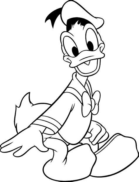 Get more coloring pages from. Donald Duck Coloring Pages Download