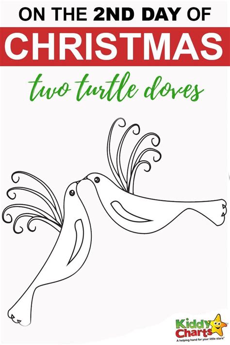 2 turtle doves printable coloring page, free to download and print. On the second day of Christmas ..... two turtle doves ...