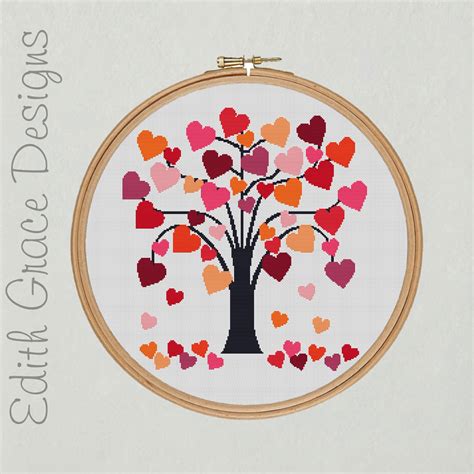 I love hand embroidery so much, that i've designed several free embroidery patterns for you to download. Love Heart Tree Embroidery Pattern